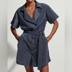 BELLE BOXY PLAYSUIT 5 SLATE BLUE